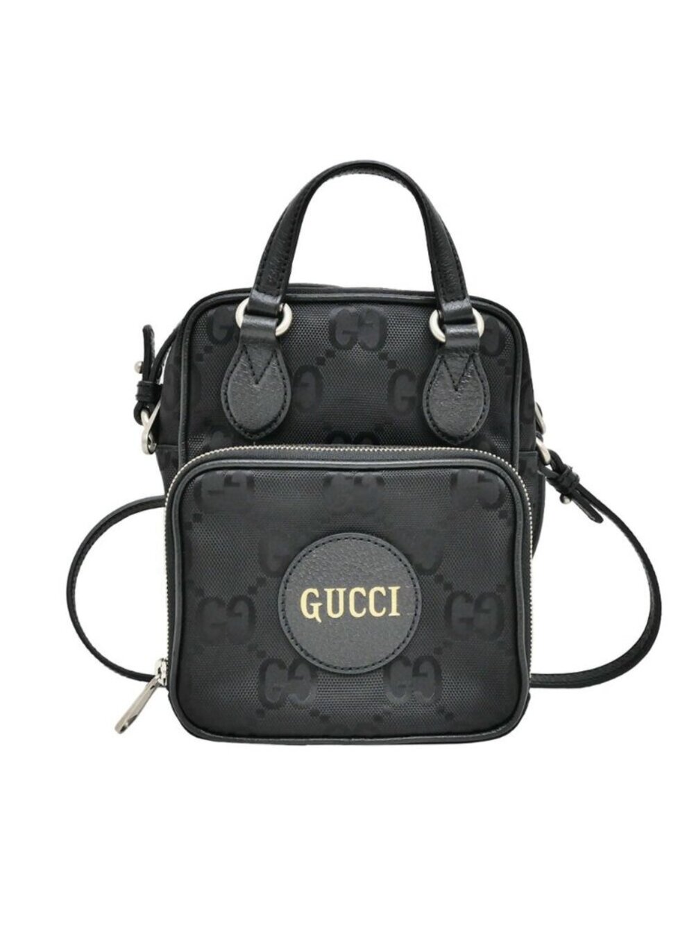 Gucci Off the Grid Handbag Shoulder GG Nylon Black